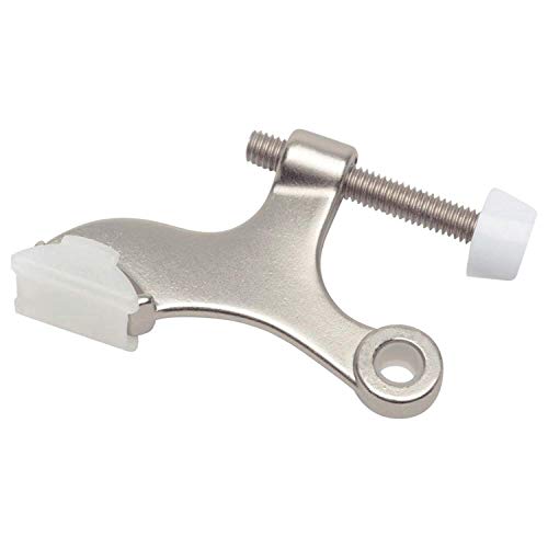 Nuk3y Hinge Pin Heavy Duty Adjustable Door Stop (1 Pack, Satin Nickel) - color: Satin Nickel, size: 1 Pack