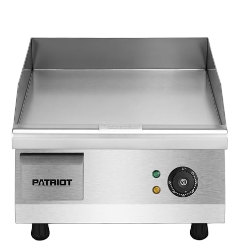 FSE 373-EQ-PA0320 120V Electric Griddle, 15-3/4"W Commercial Countertop Flat Top Griddle with Thermostat Control, Polished Steel Plate