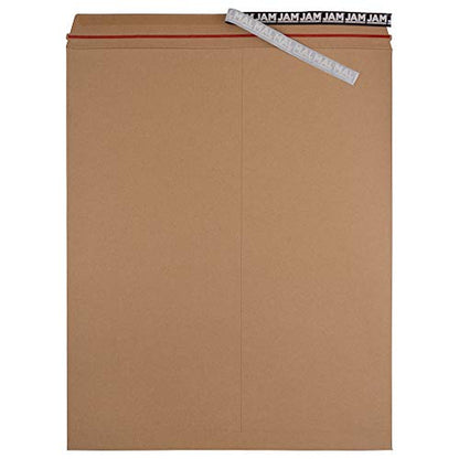 JAM PAPER Stay-Flat Photo Mailer Envelopes with Peel & Seal Closure - 17 x 21 - Brown Kraft - 6 Rigid Mailers/Pack - color: 6/Pack, size: 17" x 21"
