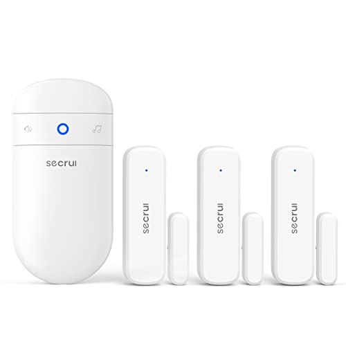 Door Chime, Door Alarm When Opened for Home/Business Office/Bedroom Entering, 3-Sensor + 1-Receiver with 500FT Wireless Range,58 Chimes,5-Volume Level, Entry Alert for Kids/Toddler/Dementia Safety - color: White, size: 1 Receiver+3 Sensor
