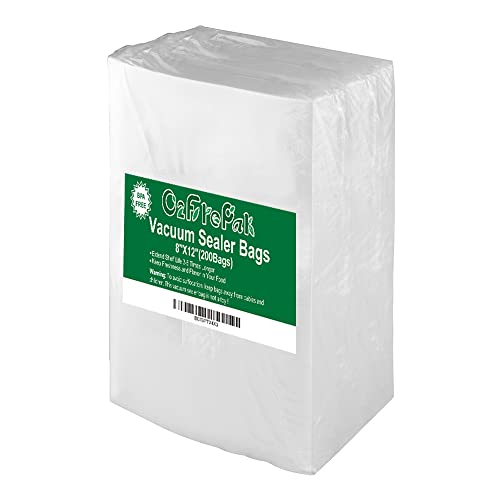 O2frepak Quart 8"x12" Vacuum Sealer Bags 200ct for Food Storage - size: 8" x 12" Quart Size(200count)