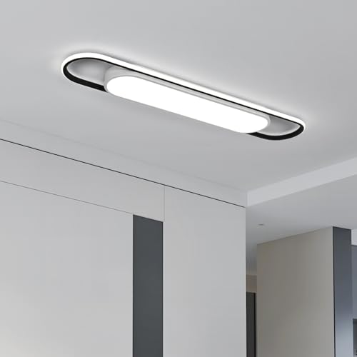 3Ft Cool White Modern LED Ceiling Lighting,50W Metal Linear Ceiling Lamp,6500K High Brightness Simple Long Light for Kitchen Dining Living Room Laundry, Garage Cloakroom Lighting (36.2Inch) - color: Cool White (6500K/NOT Dimmable ), size: 3FT (36.2 Inch /