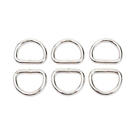 Country Brook Design - Welded D-Rings (3/4 Inch) - color: Nickel Plated, size: 10 (Pack of 1)