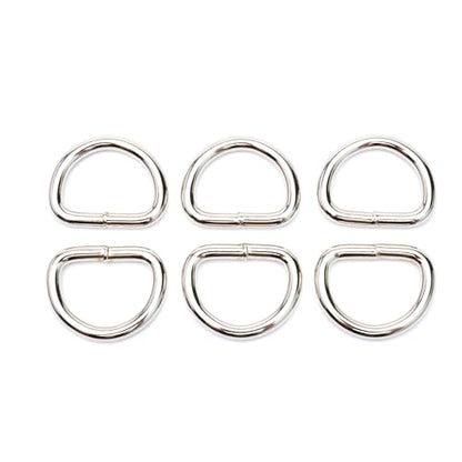 Country Brook Design - Welded D-Rings (3/4 Inch) - color: Nickel Plated, size: 10 (Pack of 1)