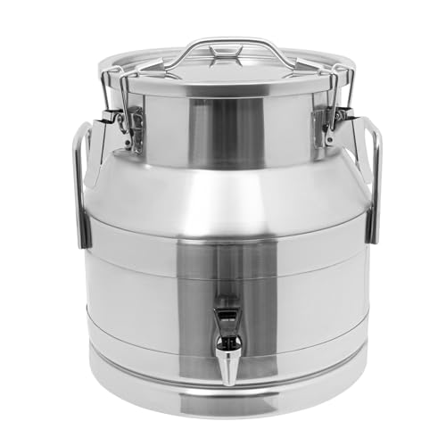 Stainless Steel Milk Bucket with Faucet, with Sealing Lid,Large Liquid Container Storage Keep Food Dry and Fresh for Milk and Wine (20L/5.3Gal,w/Faucet) - size: 20L/5.3Gal,w/Faucet