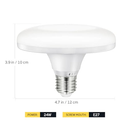 OSALADI E27 Energy Saving LED Lamp Flat High Power LED Light Bulb 220V E27 24W UFO LED Light for Home Lighting