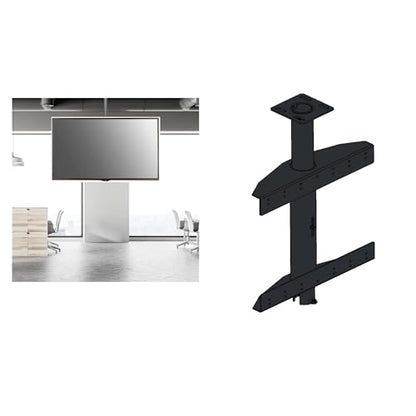 Peerless-AV Commercial Display Ceiling Mounting Kit and Ceiling Mount Column with Ceiling Plate and Bracket, Fits 32" to 65" Restaurant Displays, Airport Screens, Retail Signage and Hotel TVs