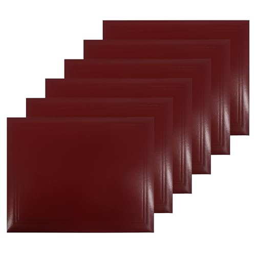 GraduationMall 8.5"x11" Smooth Padded Diploma Cover Certificate Holder Maroon,6-Packs - color: Maroon, size: 6 Packs