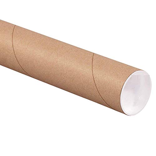 ProLine 3 x 26", .080" thick Kraft Heavy-Duty Mailing Shipping tubes with End Caps (2)