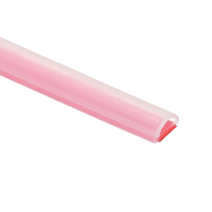 PATIKIL Silicone Weather Stripping Door Seal, 19.7 ft D Shape Weather Stripping Self Adhesive Door Seal Strip for Door Frame, Window Sealing, Large Gap, 5/16" Wx5/128 Tx5/32 H, Clear/Red - size: 19.7 ft Long, 5/16"Wx5/128"Tx5/32"H
