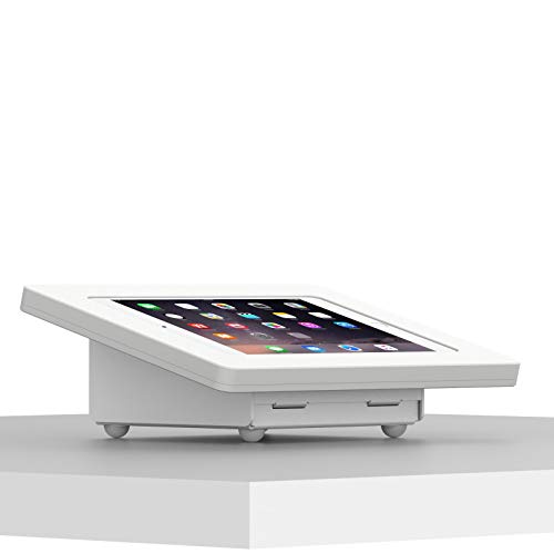 VidaMount White Enclosure and Fixed Tilted 15° Desk/Surface Mount [Bundle] Compatible with iPad mini 1/2/3 - color: White, size: iPad Mini 1/2/3