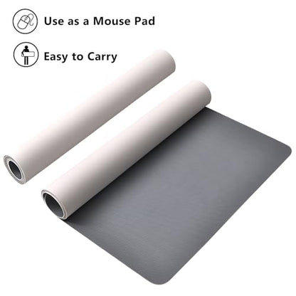 Floral Desk Mat, Cute Flower Large Mouse Pad, Blue 31.5"x15.7" - color: A Flowers - Blue, size: 31.5" x 15.7"