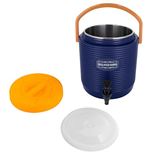 3 Gallon Insulated Beverage Dispenser, Stainless Steel Commercial Drink Dispenser with Spigot, 24H Hot/Cold Thermal Carafe for Coffee, Tea, Water, Parties, Blue - color: Blue, size: 3Gal / 11L