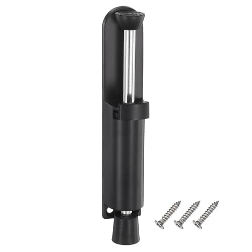 M METERXITY Kickdown Door Stop w/Rubber Tip and Screws 1.77" Black - color: Black, size: 1.77"