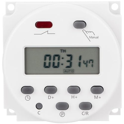 Timer Switch, AC 220V 16Amp, Programmable Timer Time Relay Switch - size: AC 220V