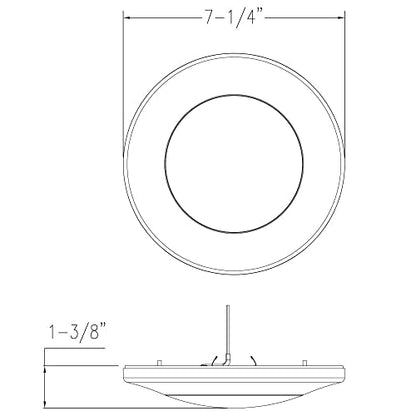 Progress Lighting Emblem 7.25" LED Surface Mount Light, White - color: White