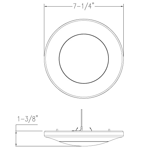 Progress Lighting Emblem 7.25" LED Surface Mount Light, White - color: White