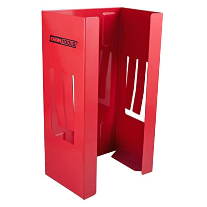 OEMTOOLS 23123 Red Magnetic Glove Dispenser, Disposable Gloves Box Holder, Magnetic Glove Box Holder for Wall Mount - color: Red