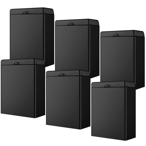 Tioncy 6 Pcs Sanitary Napkin Receptacle Wall Mounted,Black - color: Black