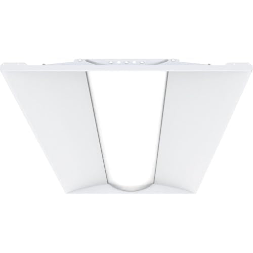 Lithonia Lighting 2x4 LED Troffer Light, Adjustable Lumens, 3-in-1 CCT - color: 4000-6000 Lumens, White, size: 2 Feet by 4 Feet