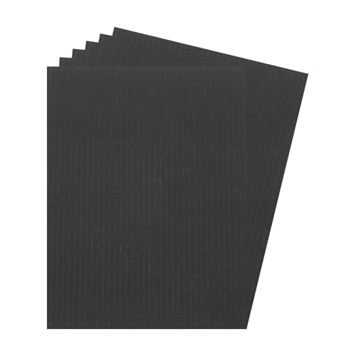 Rebower Corrugated Cardboard Paper Sheets, Corrugated Paper Cardboard Inserts [for Craft and DIY Projects] - 3.9x5.9 Inch/Black/10 Pcs - color: Black, size: 3.9x5.9 Inch