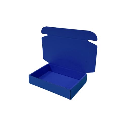 100 Pack 4.1x3x1.2 in Industrial Blue Mini Shipping Boxes - color: Industrial Blue, size: 4.1x3x1.2 in