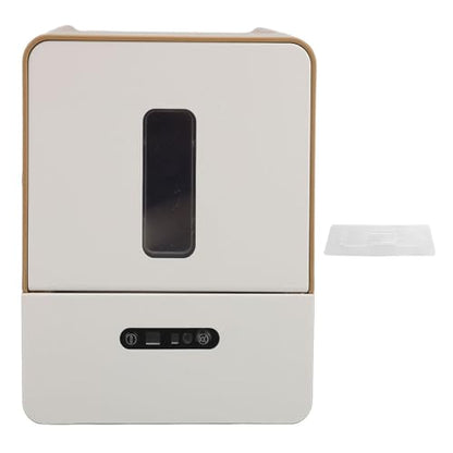 Sanpyl Night Light Smart Electric Paper Towel Dispenser, Touchless Roll Paper Dispenser with Custom Length Settings for Home Hotel - Battery Powered Plastic (Coffee Color) - color: Coffee Color