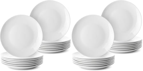BTaT- White Dessert Plates, 8 inch, Set of 12, Small Plates for Appetizers (Pack of 2) - color: White, size: 8 inch, Set of 12 (Pack of 2)