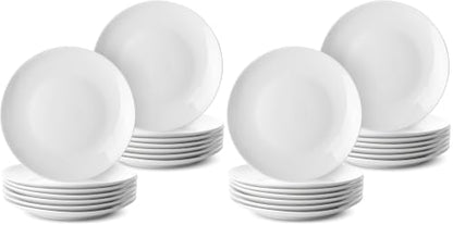 BTaT- White Dessert Plates, 8 inch, Set of 12, Small Plates for Appetizers (Pack of 2) - color: White, size: 8 inch, Set of 12 (Pack of 2)