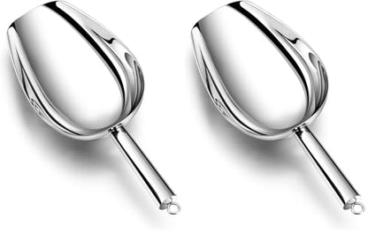 TeamFar Ice Scoop 24 oz, Stainless Steel Big Large Scoop, for Sweet Food Popcorn Flour, Healthy & Heavy Duty - Dishwasher Safe (Pack of 2) - size: 24 oz (Pack of 2)