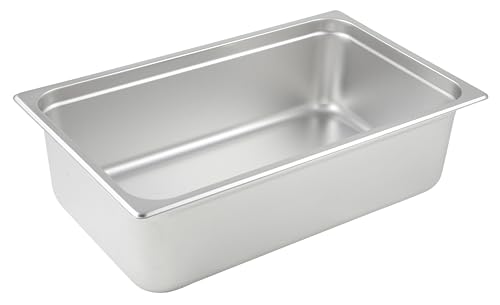 Winco 6-Inch Anti-Jamming Steam Pan, Full, 24-Gauge - size: 6" Deep