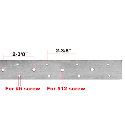 GBGS 32ft Galvanized Perforated Strap Tie Brace,2" Width Steel Coiled Strapping,20 Gauge (Pack of 2) - size: Width:2"(50.8 mm) (Pack of 2)