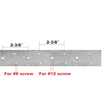 GBGS 32ft Galvanized Perforated Strap Tie Brace,2" Width Steel Coiled Strapping,20 Gauge (Pack of 2) - size: Width:2"(50.8 mm) (Pack of 2)