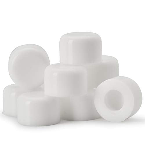 Premium Rubber Door Stop Stud Replacement Tips – Doorstopper Bumpers, Springe Hinge End Caps for Wall & Floor Protection – Universal Size (White) - color: White