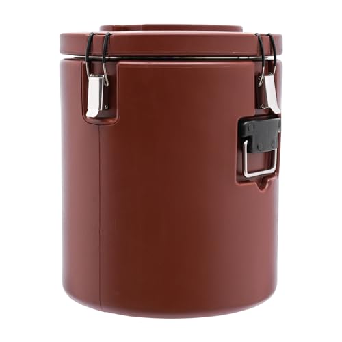 Insulated Food Carrier, 30L/27.24 QT Capacity Catering Box with Stainless Steel Barrel, Food Warmers for Hot Cold Drink Storage Restaurant Canteen Home Party Lunch (brown) - color: 30L-Brown