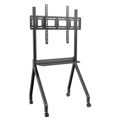 Mobile Smart Board Stand with Wheels, Height Adjustable Interactive Whiteboard Cart for 55/65'' Screens - size: 55-65 Inch Rolling Stand