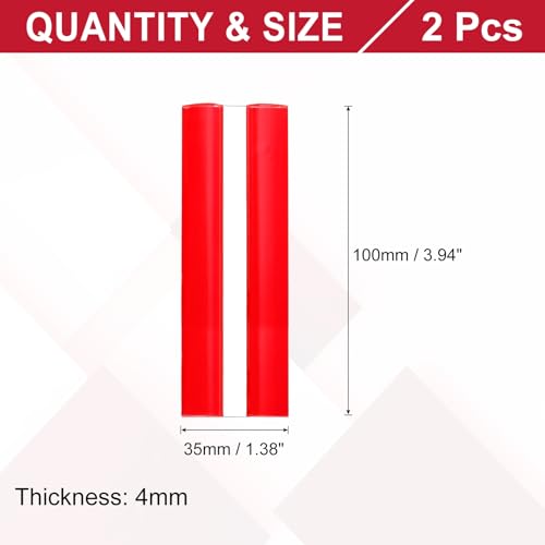 uxcell 2pcs Acrylic Flexible Hinges 100x35mm Invisible Living Hinge 360° - size: 100x35mm