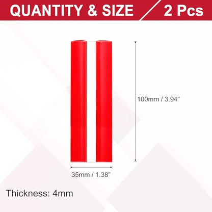 uxcell 2pcs Acrylic Flexible Hinges 100x35mm Invisible Living Hinge 360° - size: 100x35mm