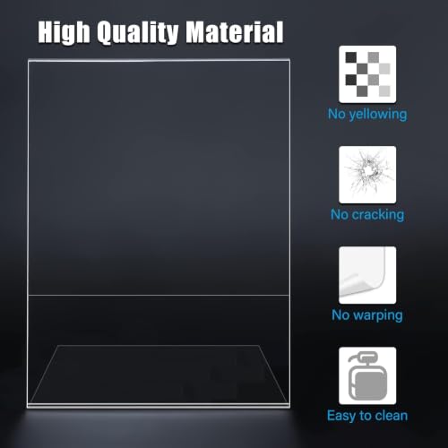 xydstay 6 pack 8.5x11 Acrylic Sign Holder, L-Shape, Plastic Flyer Stand