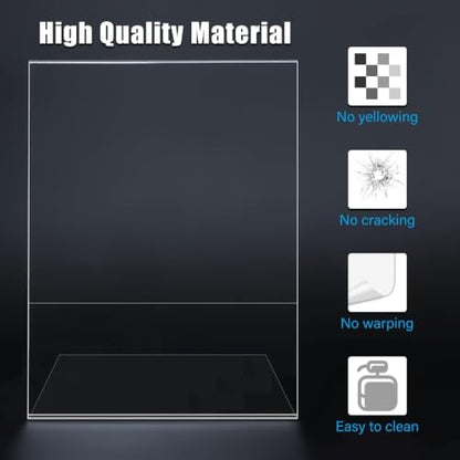 xydstay 6 pack 8.5x11 Acrylic Sign Holder, L-Shape, Plastic Flyer Stand