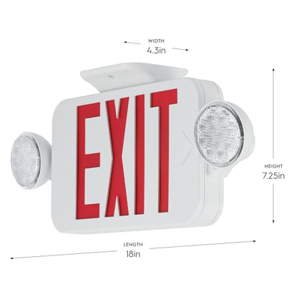 Progress Lighting LED Exit Emergency Light, White