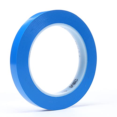3M Vinyl Tape 471, 1/2 in x 36 yd, Blue, 72 Rolls, Blue Floor Tape - size: 1/2 in x 36 yd, style: 72case