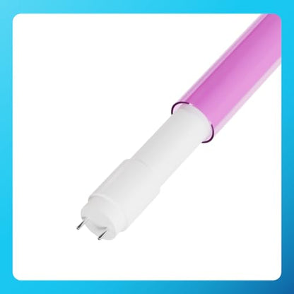 KASTLITE T8 LED Bulb & Safety Sleeve Combo, Pink, 48", 4000K, 4-Pack - color: Pink