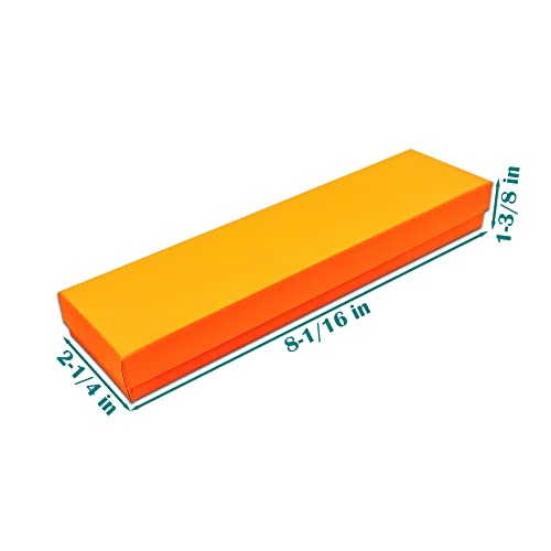 TheDisplayGuys 25 Cardboard Jewelry Gift Boxes with Inserts - Neon Marigold - color: Neon Marigold