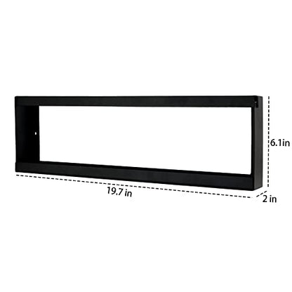 Deveosa Magazine Holder Wall Mounted - Black Minimalist Metal File Rack Hanging Brochure Storage Organizer Comic Display For Living Room Bathroom Waiting Room Home Office Decor (19.7 inch)