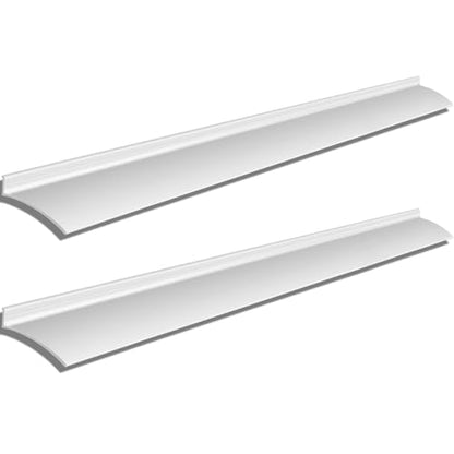 Hicarer 2 Pcs 52 Inch Door Drip Cap Aluminum Rain Guard, Silver - color: Silver, size: 52 Inch