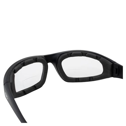 Global Vision Kickback Auto-Darkening Photochromic Bifocal Safety Glasses Clear to Smoke, Padded Frame, ANSI Z87.1 Certified - color: +1.5 Bifocal