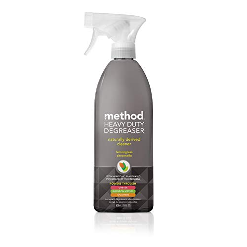 Method Heavy Duty Degreaser, Lemongrass Scent, Oven Cleaner & Stove Top Cleaner, 28 Oz Spray Bottle,(Packaging may vary) (Pack of 2) - size: 28 Fl Oz (Pack of 2)