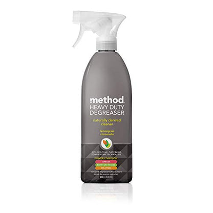 Method Heavy Duty Degreaser, Lemongrass Scent, Oven Cleaner & Stove Top Cleaner, 28 Oz Spray Bottle,(Packaging may vary) (Pack of 2) - size: 28 Fl Oz (Pack of 2)
