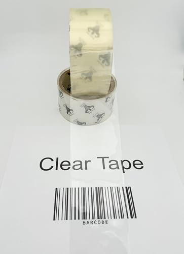 Strong Man Heavy Duty Packing Tape, 6 Rolls of 2.8 mil x 1.88 in x 65 Yards, Ultra Strong, Super Clear, Refill for Packaging and Shipping Supplies,